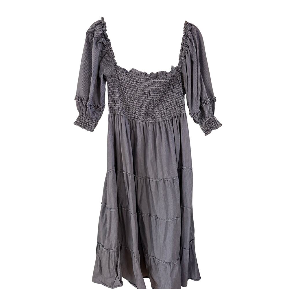 Hill House Nesli Midi Nap Dress Blue Gingham